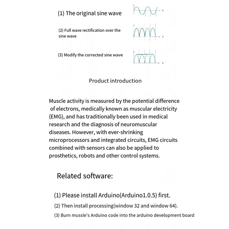 A52T 5X Muscle Electrical Sens - Muscle Sensor Emg incelemesi ve fiyatı