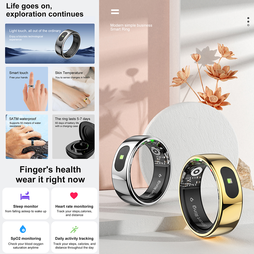R08 Fitness Tracker Smart Ring - Temperature Ring Skin incelemesi ve fiyatı