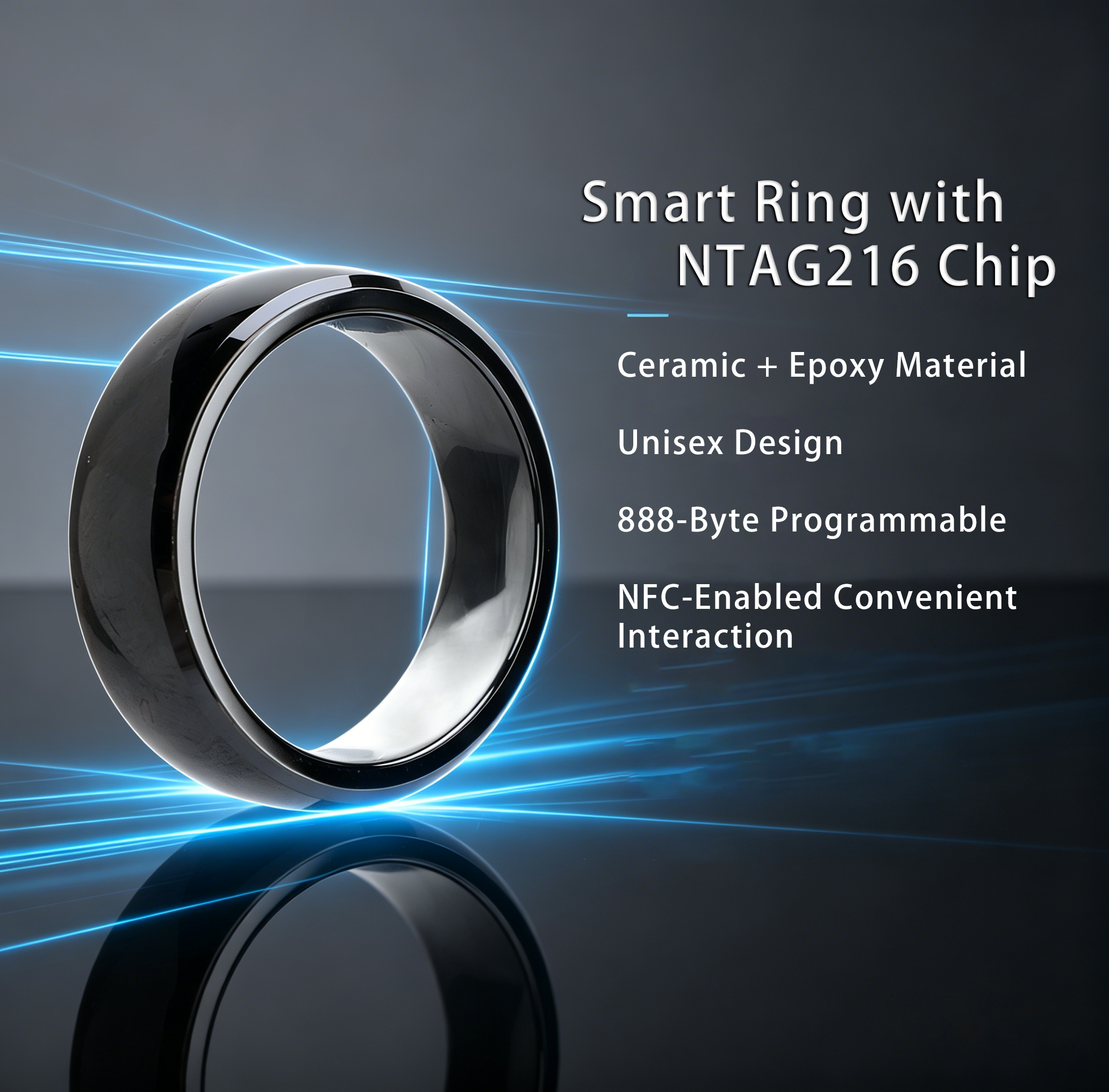 NFC Full Ceramic Smart Ring Co - Smart Ring Nfc Pay incelemesi ve fiyatı