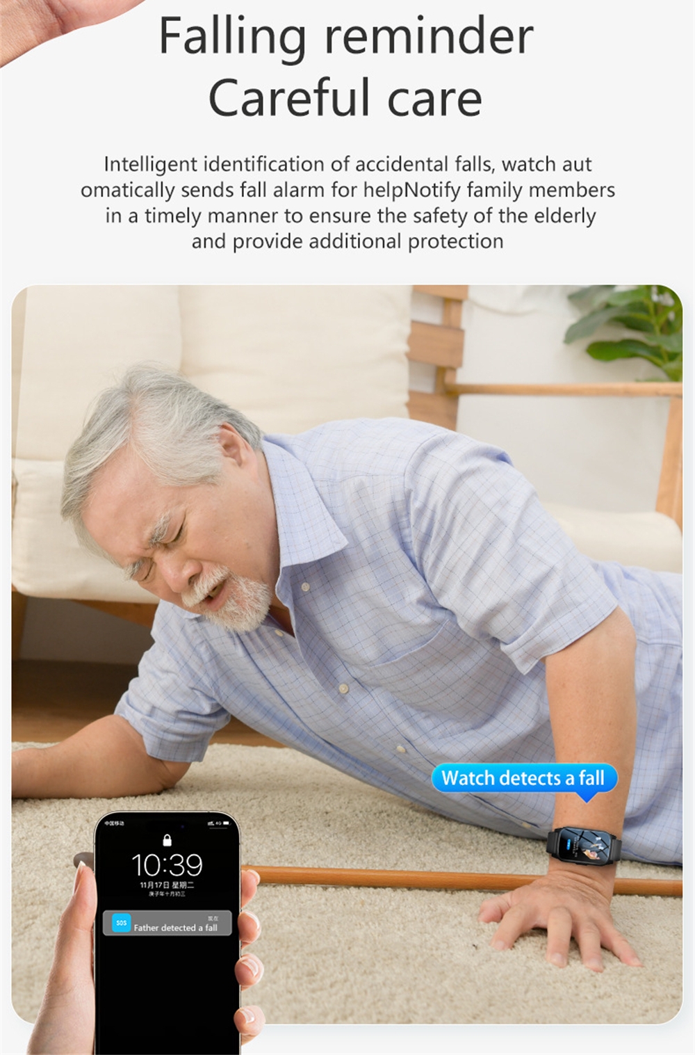 GPS Positioning Fall Detection - Fall Detection Watch incelemesi ve fiyatı