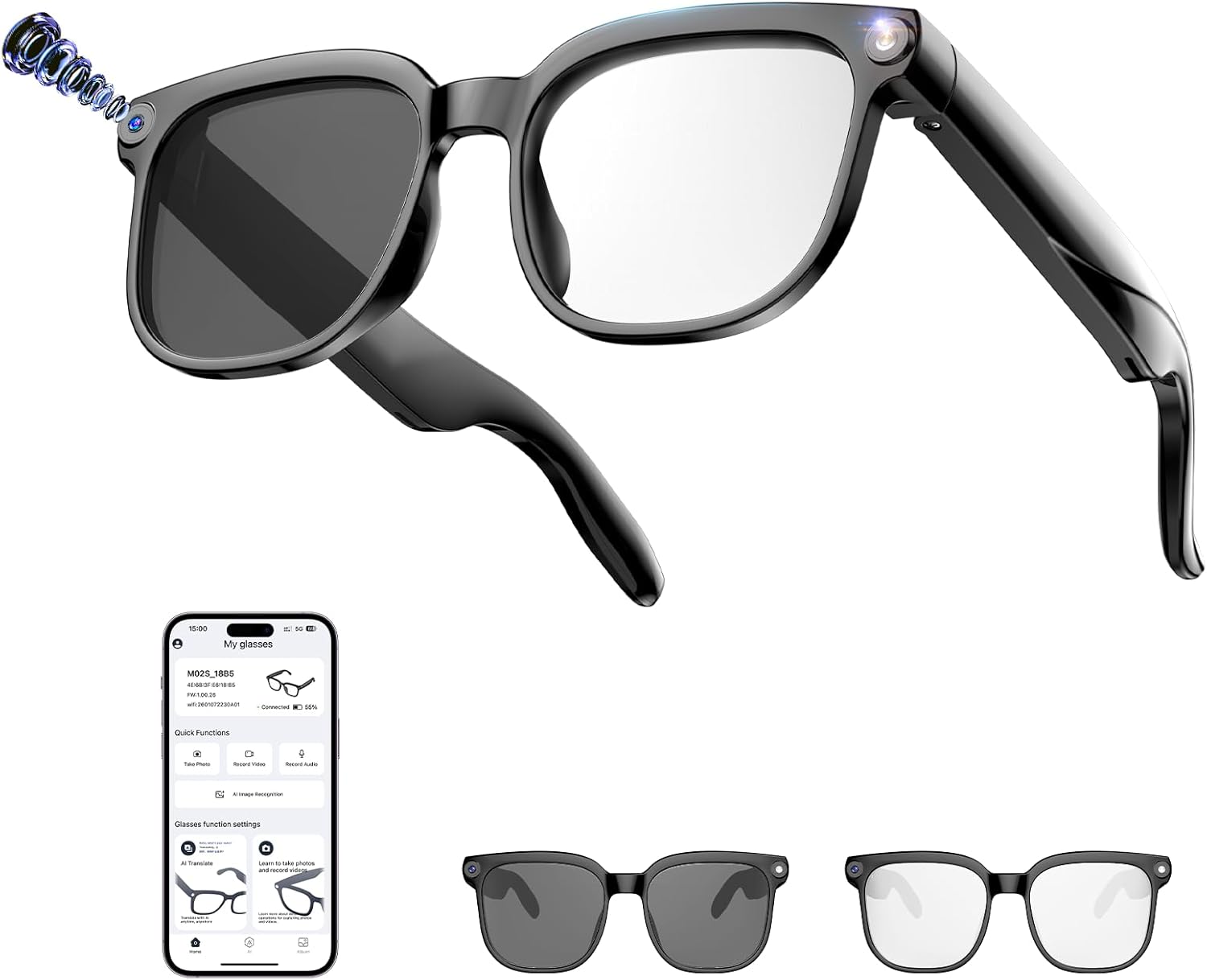AI Smart Glasses: 8MP Camera,  - Smart Glasses Lens incelemesi ve fiyatı