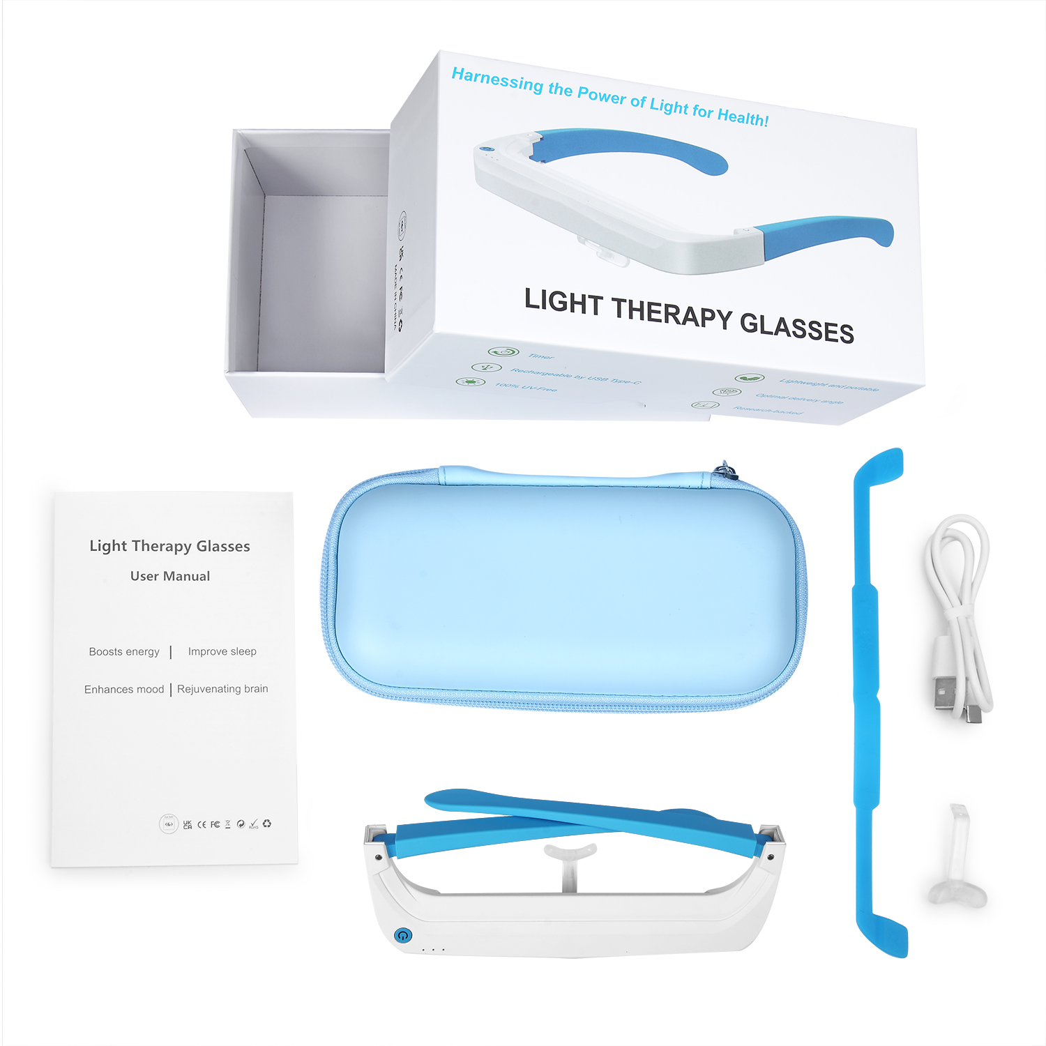 Sleep-aiding and Mind-calming  - Light Therapy Glasses incelemesi ve fiyatı