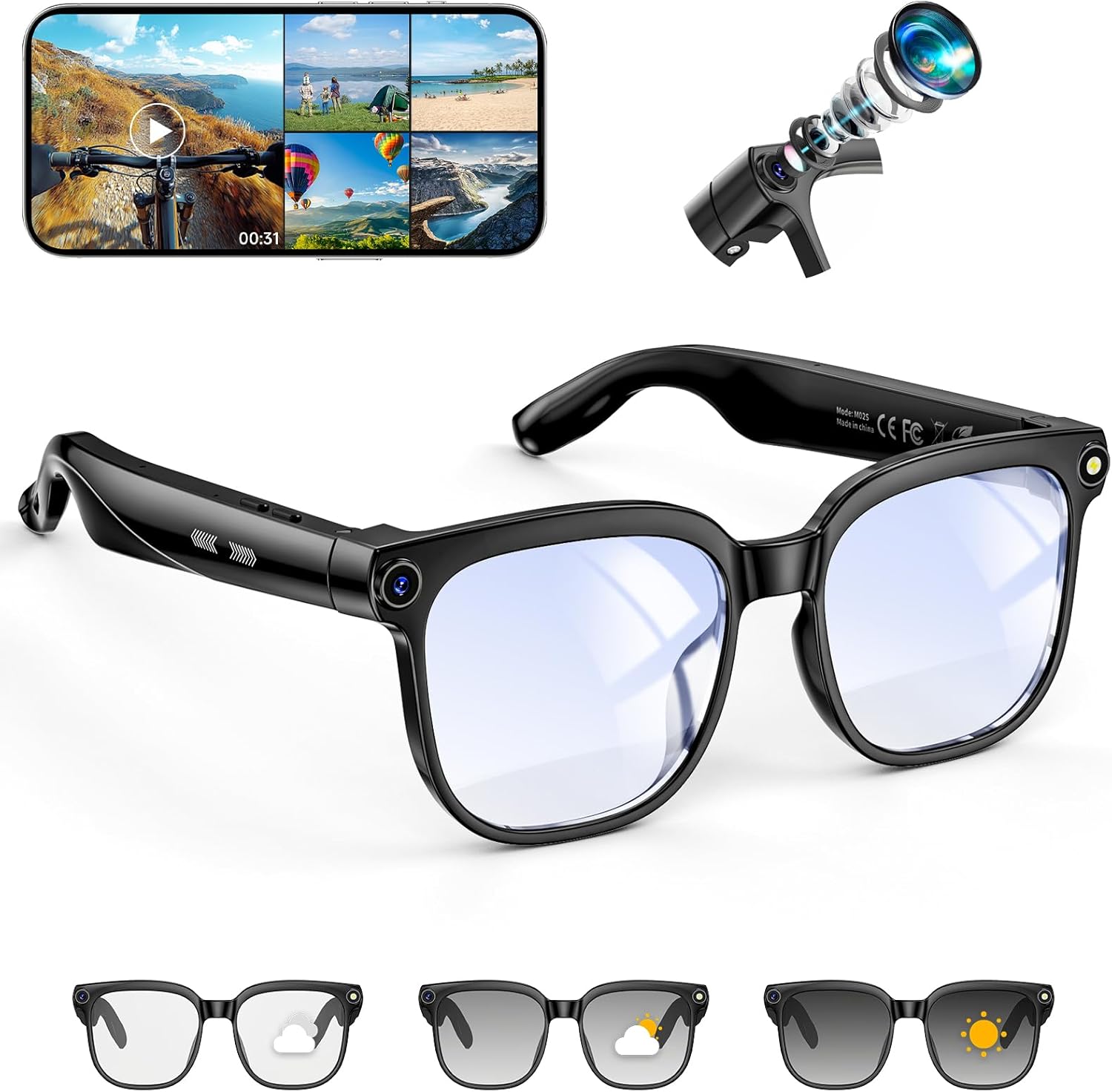 8MP Camera Smart Glasses: 4K P - Smart Glasses Lens incelemesi ve fiyatı