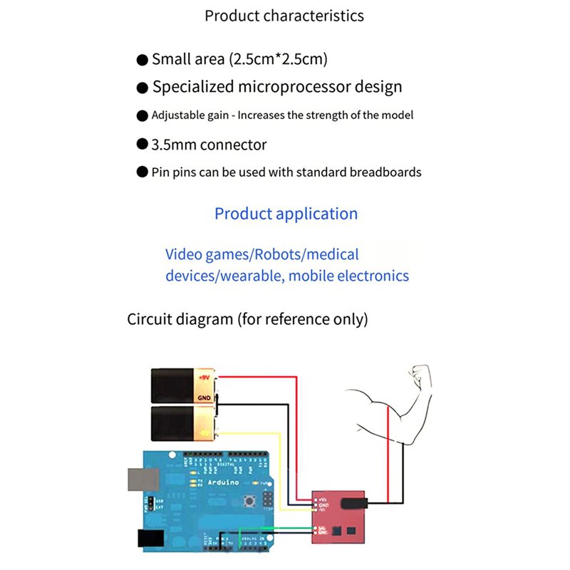 B50B-3X Muscle Electrical Sens - Muscle Sensor Emg incelemesi ve fiyatı